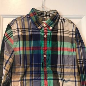 Crew Cuts Boys Madras L/S button down